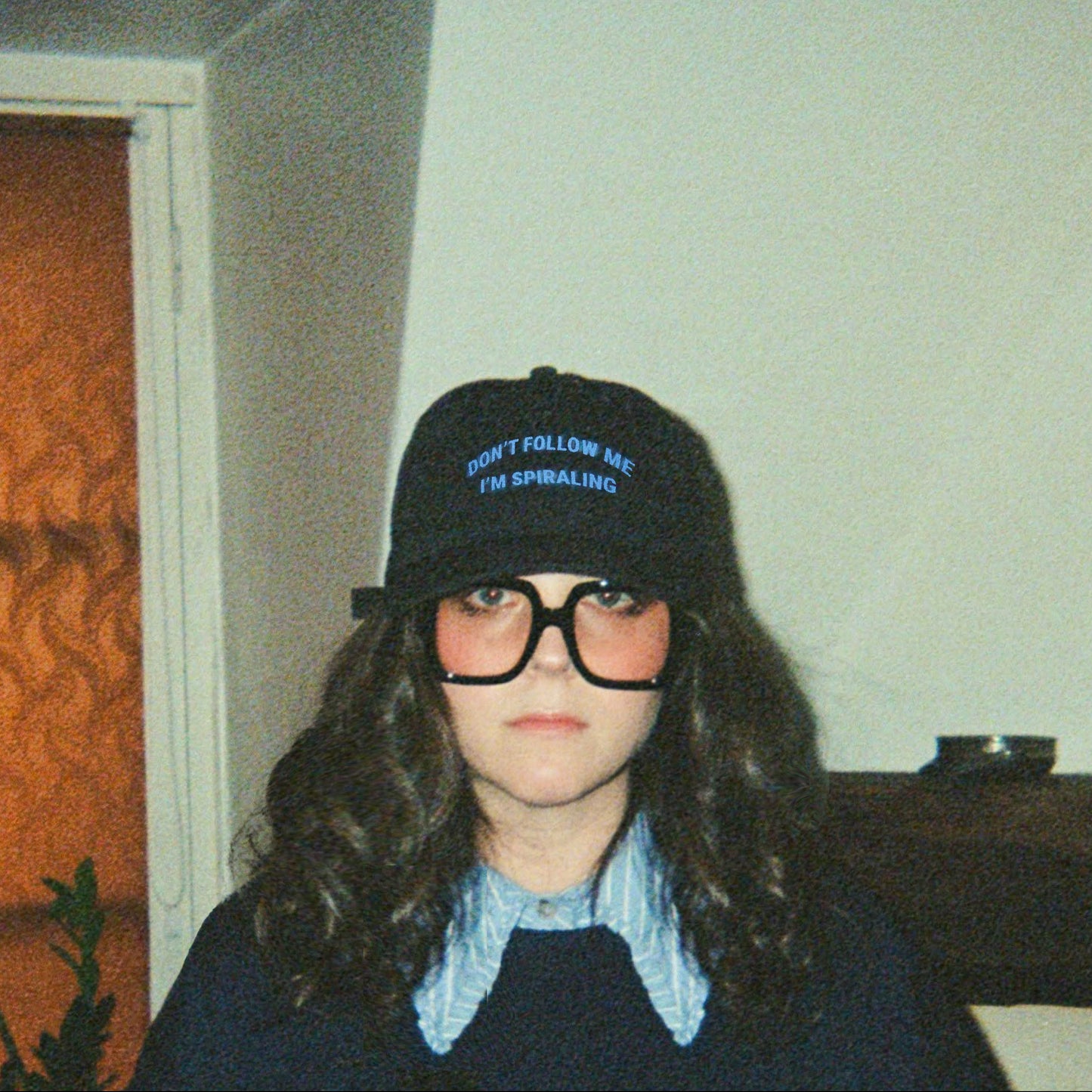 melissa geurts wearing don't follow me I'm spiraling baseball cap hat with glasses from temper temper (lumiere menteuse) song @melissageurts